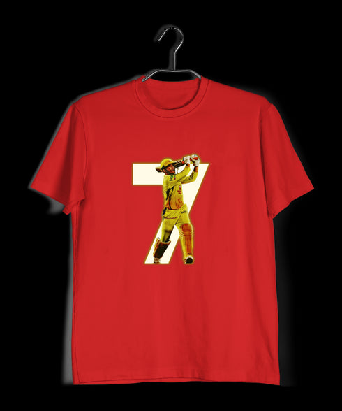 Quirkipedia Dhoni 7 Cricket IPL    Mens TShirts